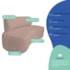 Kit Recamier Curvo Amsterdã 180cm e 2 Poltronas Amore Luxo Linho Rose