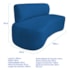 Kit Recamier Curvo Amsterdã 180cm e Poltrona Amore Luxo Linho Azul Royal