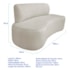 Kit Recamier Curvo Amsterdã 180cm e Poltrona Amore Luxo Linho Bege