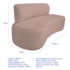 Kit Recamier Curvo Amsterdã 180cm e Poltrona Amore Luxo Linho Rose