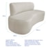 Kit Recamier Curvo Amsterdã 200cm e 2 Poltronas Amore Luxo Linho Bege