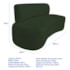 Kit Recamier Curvo Amsterdã 200cm e 2 Poltronas Amore Luxo Linho Verde