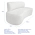 Kit Recamier Curvo Amsterdã 200cm e Poltrona Amore Luxo Bouclé Branco