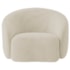 Kit Recamier Curvo Sala de Estar Inglaterra 150cm Lado Direito e 2 Poltronas Orgânica Luxo Amore Bouclé Bege