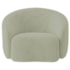 Kit Recamier Curvo Sala de Estar Inglaterra 150cm Lado Direito e 2 Poltronas Orgânica Luxo Amore Bouclé Verde Oliva