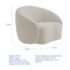Kit Recamier Curvo Sala de Estar Inglaterra 150cm Lado Direito e 2 Poltronas Orgânica Luxo Amore Linho