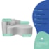 Kit Recamier Curvo Sala de Estar Inglaterra 150cm Lado Direito e 2 Poltronas Orgânica Luxo Amore Linho Cinza Claro