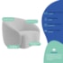 Kit Recamier Curvo Sala de Estar Inglaterra 150cm Lado Direito e 2 Poltronas Orgânica Luxo Amore Linho Cinza Claro
