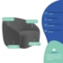 Kit Recamier Curvo Sala de Estar Inglaterra 150cm Lado Direito e 2 Poltronas Orgânica Luxo Amore Linho Cinza Escuro