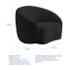 Kit Recamier Curvo Sala de Estar Inglaterra 150cm Lado Direito e 2 Poltronas Orgânica Luxo Amore Linho Preto