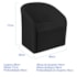Kit Recamier Curvo Sala de Estar Inglaterra 150cm Lado Direito e 2 Poltronas Orgânica Luxo Luiza Max Bouclé Preto