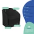 Kit Recamier Curvo Sala de Estar Inglaterra 150cm Lado Direito e 2 Poltronas Orgânica Luxo Luiza Max Bouclé Preto