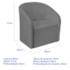 Kit Recamier Curvo Sala de Estar Inglaterra 150cm Lado Direito e 2 Poltronas Orgânica Luxo Luiza Max Bouclé Cinza