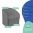 Kit Recamier Curvo Sala de Estar Inglaterra 150cm Lado Direito e 2 Poltronas Orgânica Luxo Luiza Max Bouclé Cinza