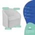 Kit Recamier Curvo Sala de Estar Inglaterra 150cm Lado Direito e 2 Poltronas Orgânica Luxo Luiza Max Bouclé Branco