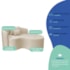 Kit Recamier Curvo Sala de Estar Inglaterra 150cm Lado Direito e 2 Poltronas Orgânica Luxo Luiza Max Bouclé Bege