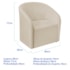 Kit Recamier Curvo Sala de Estar Inglaterra 150cm Lado Direito e 2 Poltronas Orgânica Luxo Luiza Max Bouclé Bege
