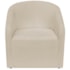 Kit Recamier Curvo Sala de Estar Inglaterra 150cm Lado Direito e 2 Poltronas Orgânica Luxo Luiza Max Bouclé Bege