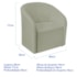 Kit Recamier Curvo Sala de Estar Inglaterra 150cm Lado Direito e 2 Poltronas Orgânica Luxo Luiza Max Bouclé Verde Oliva
