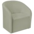 Kit Recamier Curvo Sala de Estar Inglaterra 150cm Lado Direito e 2 Poltronas Orgânica Luxo Luiza Max Bouclé Verde Oliva