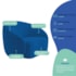 Kit Recamier Curvo Sala de Estar Inglaterra 150cm Lado Direito e Poltrona Orgânica Luxo Amore Linho Azul Royal