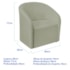 Kit Recamier Curvo Sala de Estar Inglaterra 150cm Lado Direito e Poltrona Orgânica Luxo Luiza Max Bouclé Verde Oliva