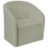Kit Recamier Curvo Sala de Estar Inglaterra 150cm Lado Direito e Poltrona Orgânica Luxo Luiza Max Bouclé Verde Oliva