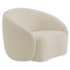 Kit Recamier Curvo Sala de Estar Inglaterra 150cm Lado Esquerdo e 2 Poltronas Orgânica Luxo Amore Bouclé Bege