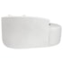 Kit Recamier Curvo Sala de Estar Inglaterra 150cm Lado Esquerdo e 2 Poltronas Orgânica Luxo Amore Bouclé Branco