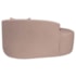 Kit Recamier Curvo Sala de Estar Inglaterra 150cm Lado Esquerdo e 2 Poltronas Orgânica Luxo Amore Linho Rose