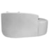 Kit Recamier Curvo Sala de Estar Inglaterra 150cm Lado Esquerdo e 2 Poltronas Orgânica Luxo Luiza Max Bouclé Branco