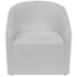 Kit Recamier Curvo Sala de Estar Inglaterra 150cm Lado Esquerdo e 2 Poltronas Orgânica Luxo Luiza Max Bouclé Branco