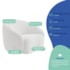 Kit Recamier Curvo Sala de Estar Inglaterra 150cm Lado Esquerdo e Poltrona Orgânica Luxo Amore Bouclé Branco