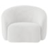 Kit Recamier Curvo Sala de Estar Inglaterra 150cm Lado Esquerdo e Poltrona Orgânica Luxo Amore Bouclé Branco