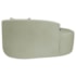Kit Recamier Curvo Sala de Estar Inglaterra 150cm Lado Esquerdo e Poltrona Orgânica Luxo Amore Bouclé Verde Oliva