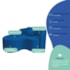 Kit Recamier Curvo Sala de Estar Inglaterra 150cm Lado Esquerdo e Poltrona Orgânica Luxo Amore Linho Azul Royal