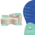 Kit Recamier Curvo Sala de Estar Inglaterra 150cm Lado Esquerdo e Poltrona Orgânica Luxo Luiza Max Bouclé Bege