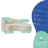 Kit Recamier Curvo Sala de Estar Inglaterra 180cm Lado Direito e 2 Poltronas Orgânica Luxo Amore Bouclé Bege