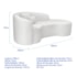 Kit Recamier Curvo Sala de Estar Inglaterra 180cm Lado Direito e 2 Poltronas Orgânica Luxo Amore Bouclé Branco