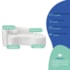 Kit Recamier Curvo Sala de Estar Inglaterra 180cm Lado Direito e 2 Poltronas Orgânica Luxo Amore Bouclé Branco