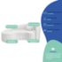 Kit Recamier Curvo Sala de Estar Inglaterra 180cm Lado Esquerdo e 2 Poltronas Orgânica Luxo Amore Bouclé Branco