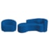 Kit Recamier Curvo Sala de Estar Inglaterra 180cm Lado Esquerdo e Poltrona Orgânica Luxo Amore Linho Azul Royal