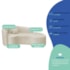 Kit Recamier Curvo Sala de Estar Inglaterra 200cm Lado Direito e 2 Poltronas Orgânica Luxo Amore Bouclé Bege