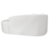 Kit Recamier Curvo Sala de Estar Inglaterra 200cm Lado Direito e 2 Poltronas Orgânica Luxo Amore Bouclé Branco