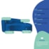 Kit Recamier Curvo Sala de Estar Inglaterra 200cm Lado Direito e 2 Poltronas Orgânica Luxo Amore Linho Azul Royal