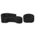 Kit Recamier Curvo Sala de Estar Inglaterra 200cm Lado Direito e Poltrona Orgânica Luxo Amore Bouclé Preto