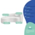 Kit Recamier Curvo Sala de Estar Inglaterra 200cm Lado Esquerdo Poltrona Orgânica Luxo Amore Bouclé Branco