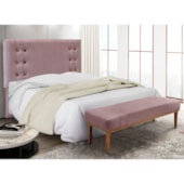 Kit Recamier e Cabeceira Santorini SPZ 160cm Veludo Lilás
