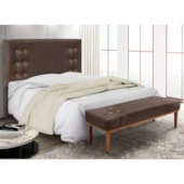 Kit Recamier e Cabeceira Santorini SPZ 160cm Veludo Marrom