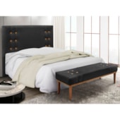 Kit Recamier e Cabeceira Santorini SPZ 160cm Veludo Preto